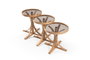 Hanah Home Palm 3 - Oak Juego de Mesas Apilables de 3 Piezas